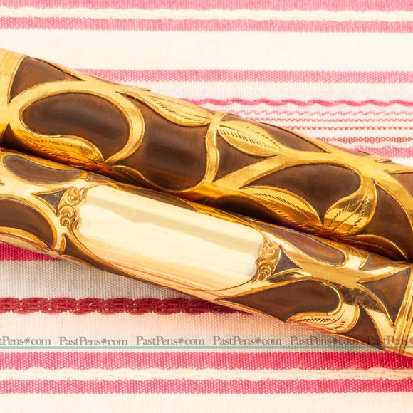Parker Lucky Curve Senior Gold Overlay Fountain Pen - Picture 1 of 7